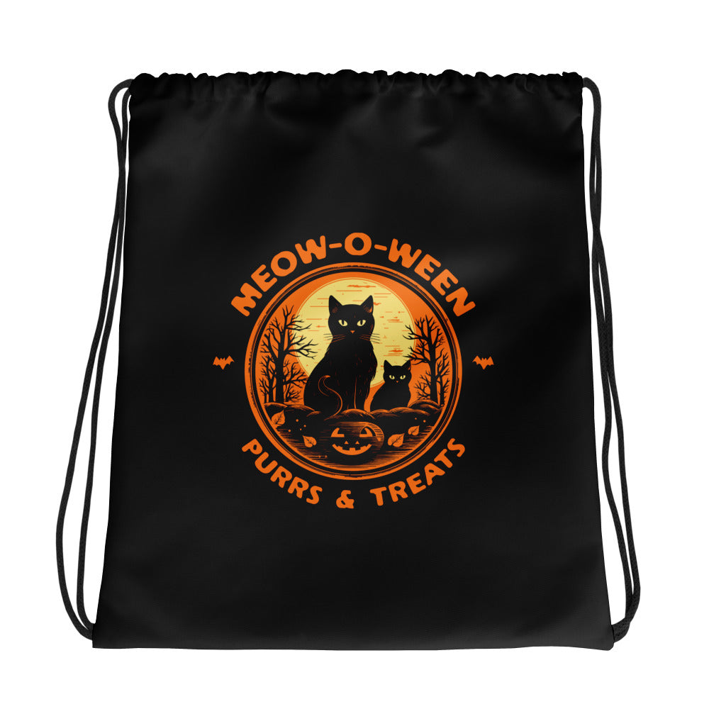 Meow-O-Ween Drawstring Bag